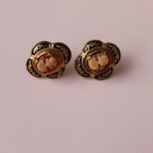 Vintage victorian screw back earrings